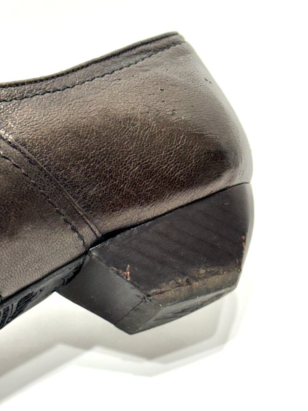 John Fluevog Pilgrim Leather Shoes Pointed Toe Buckle Low Heel Witchy Steampunk - Picture 16 of 16